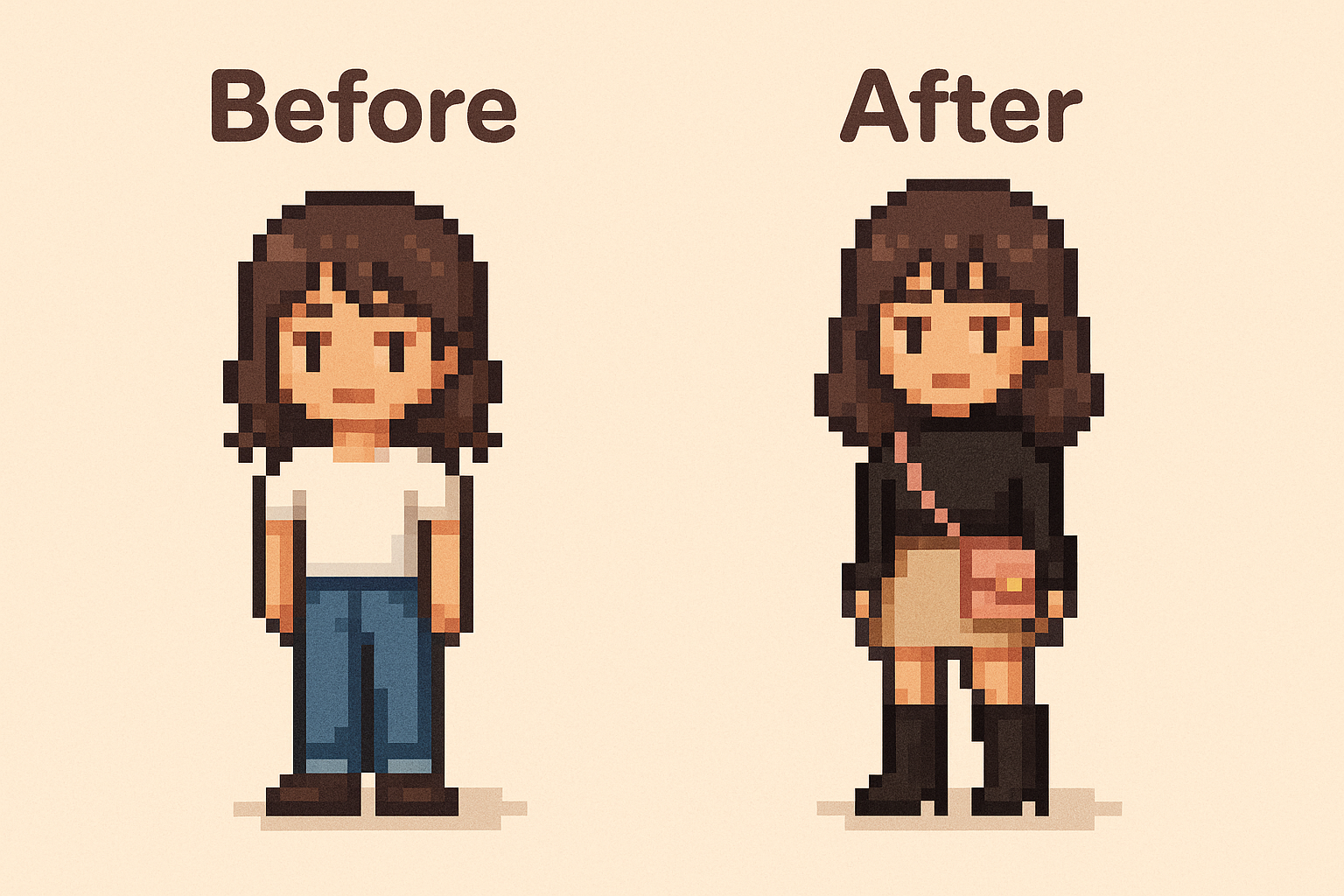 ユーザーアバターのビフォーアフター例